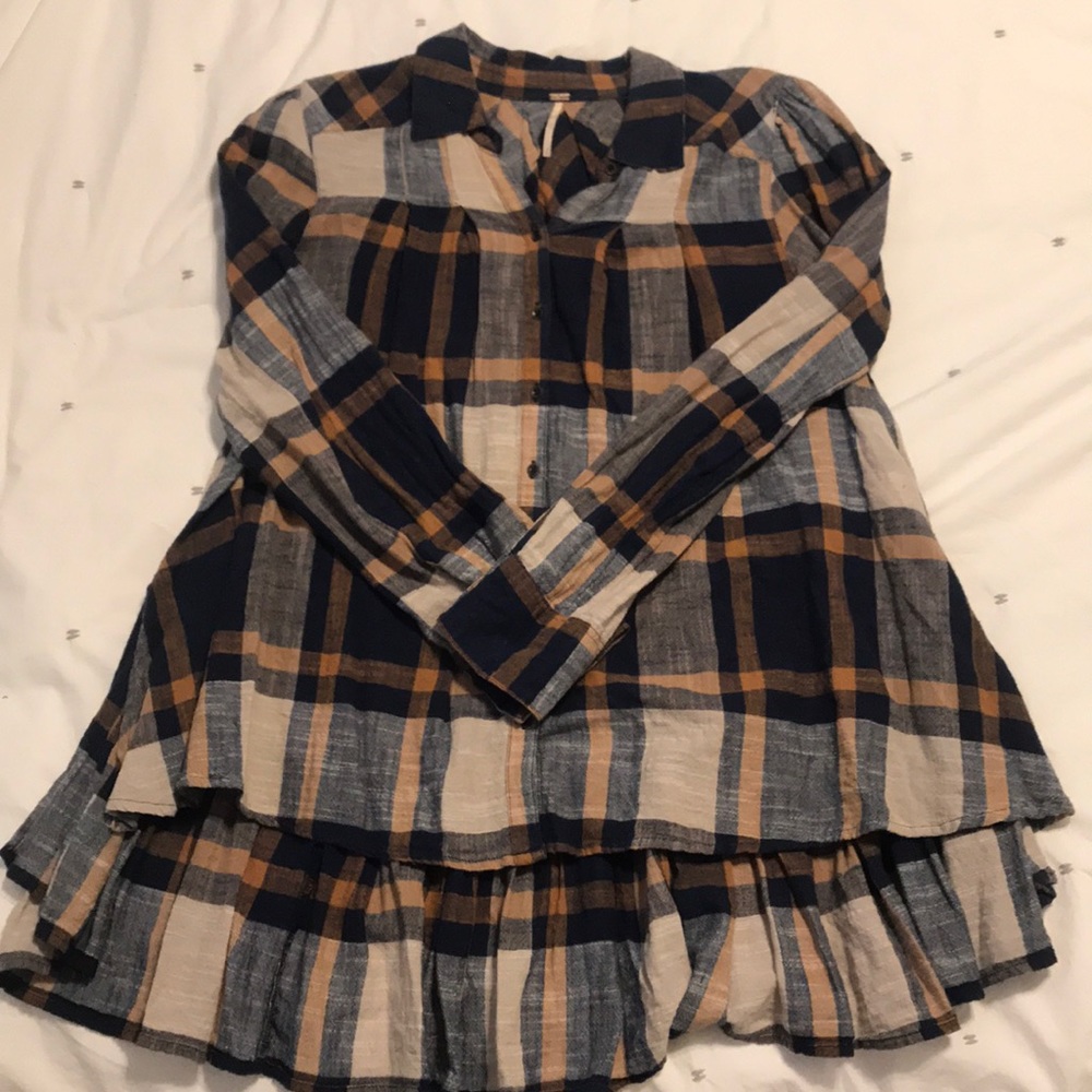 Free People plaid tunic